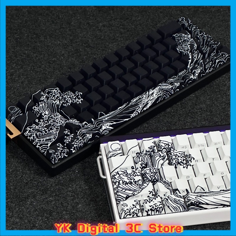 Gaming Accessories Aesthetic - 우키요에(Ukiyo-e) 테마의 애니메이션 키캡, 기계식 키보드용,