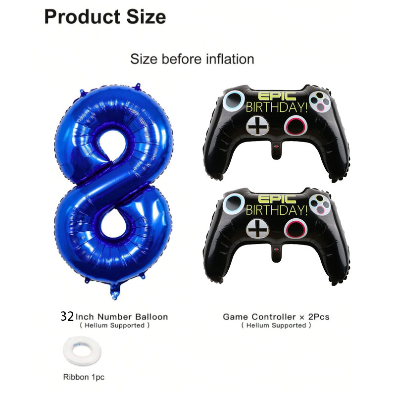 3pcs 비디오 게임 파티 용품 세트 아기 소년 생일  - Gaming Accessories For Room 리뷰 및 가격