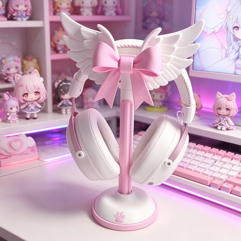 엔젤 윙 모양의 헤드폰 거치대, 귀여운 소녀풍 디자인, - Accessories For Your Gaming Room 리뷰 및 가격
