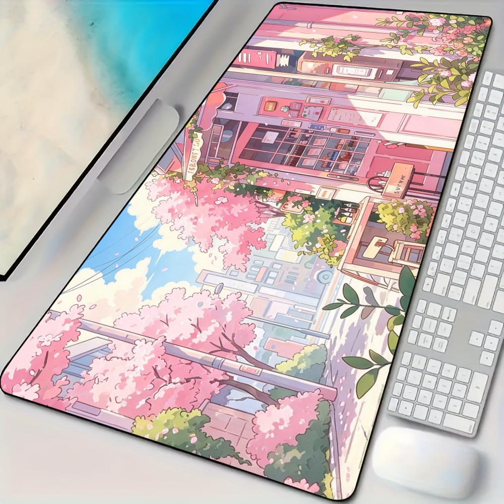 핑크색 스트리트 스타일의 상점 앞 배경이 그려진 마우스 - Gaming Accessories Shop 리뷰 및 가격