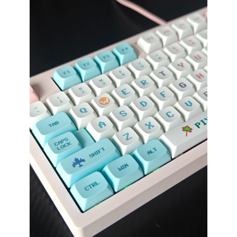 픽셀 스타일 테마 키캡 XDA 프로파일 PBT 소재 열 - Gaming Accessories Aesthetic 리뷰 및 가격