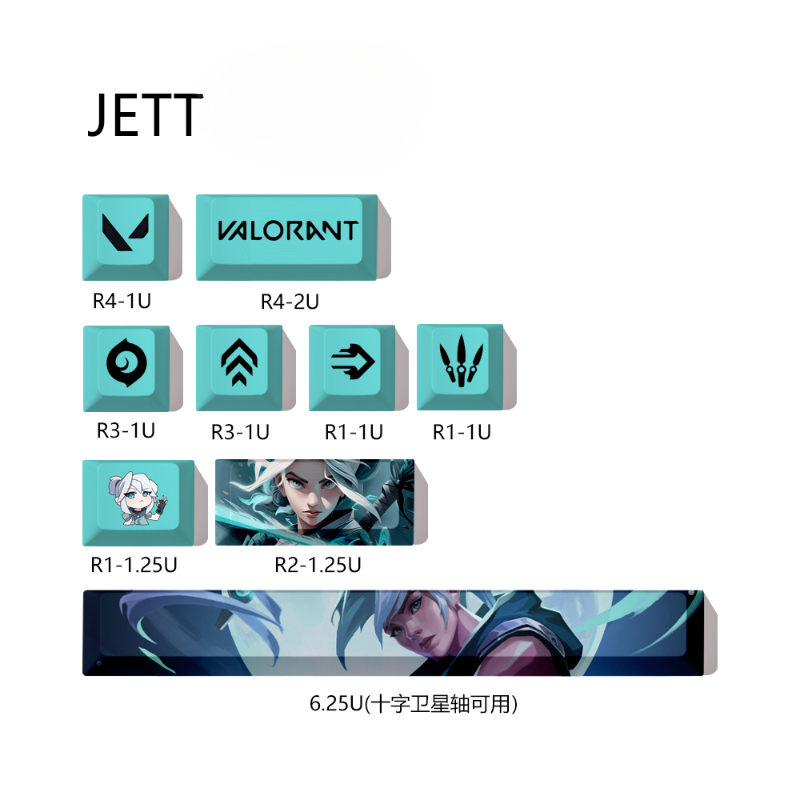 Reyna 발로란트 PBT 키보드 캡, 9 키 염료 승 - Gaming Accessories Aesthetic 리뷰 및 가격
