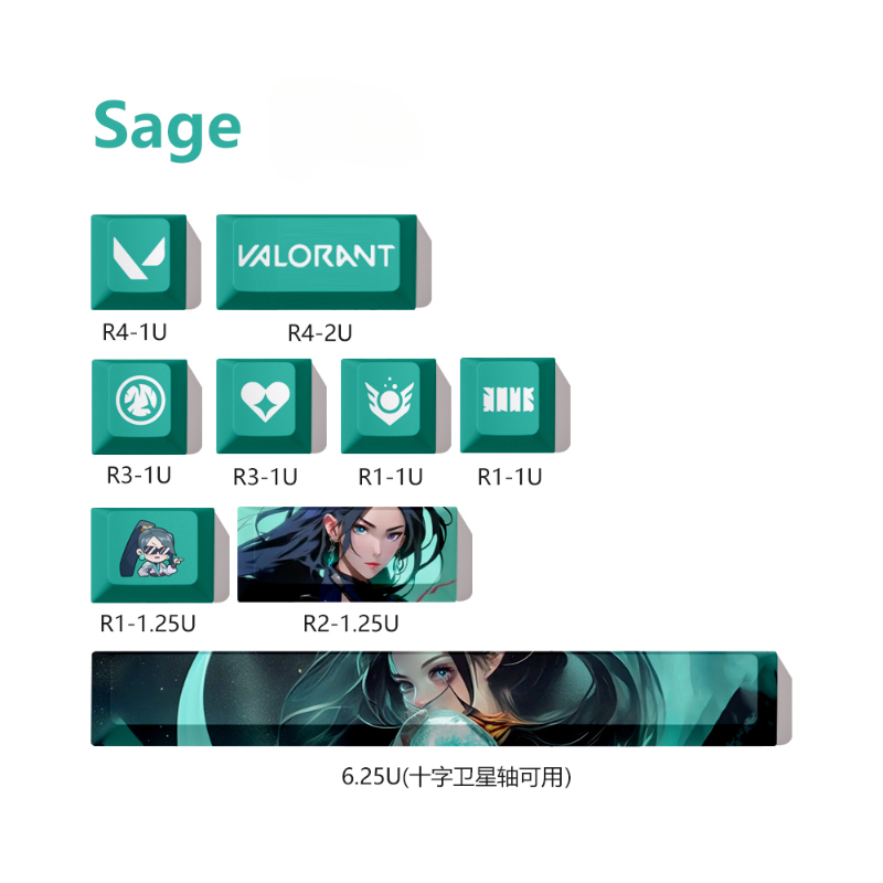 Reyna 발로란트 PBT 키보드 캡, 9 키 염료 승 - Gaming Accessories Aesthetic 리뷰 및 가격