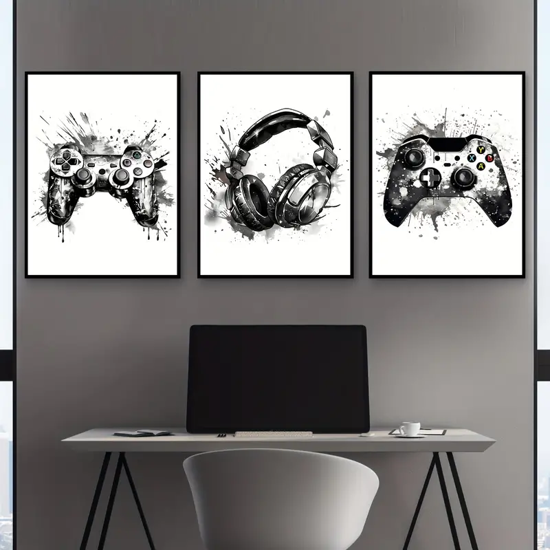 3개 프레임리스 캔버스 그림 3개/세트 게임 그래피티  - Gaming Accessories For Room 리뷰 및 가격